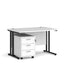 Dams International Straight Desk with 3 Drawer Pedestal SBK312WH 1,200 x 800 x 725 mm