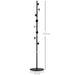 HOMCOM Coat Rack Marble,Steel Black 35 x 35 x 170 cm