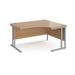 Dams International Right Hand Ergonomic Desk MC14ERSB 1,400 x 1,200 x 725 x 800 - 990 mm
