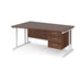 Dams International Wave Desk MC16WLP3WHW 1,600 x 725 x 800 - 990 mm