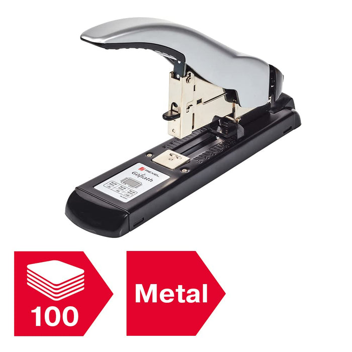 Rexel Goliath Heavy Duty Stapler 2041 Silver, Black 100 Sheets No.66 Metal, Plastic