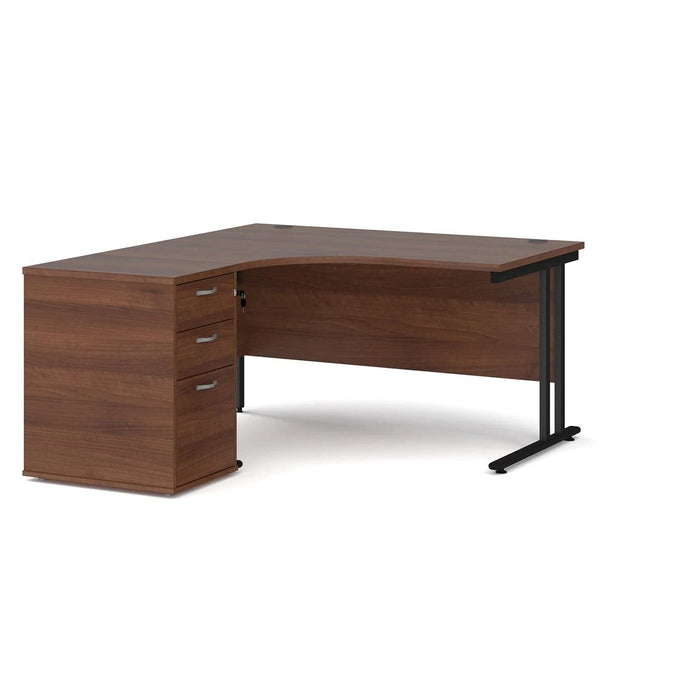 Dams International Desk with Pedestal EBK14LW 1,400 x 1,626 x 725 mm