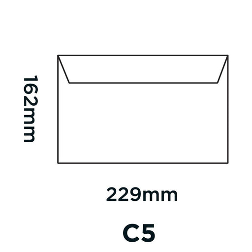Creative Creative Shine Coloured Envelope C5 229 (W) x 162 (H) mm Adhesive Strip Blue 140 gsm Pack of 100