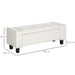 HOMCOM Ottoman Faux Leather Bench White