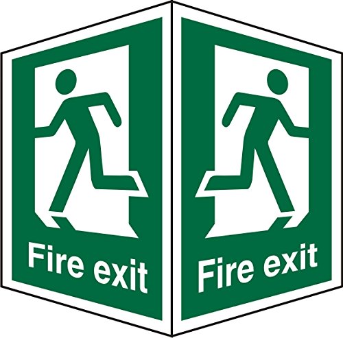 Fire Exit Sign Fire Exit Plastic 20 x 15 cm