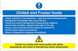 Catering Sign Chilled And Frozen Vinyl 15 x 20 cm