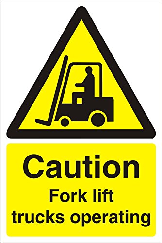 Mandatory Sign Fork Lift Trucks Plastic 60 x 40 cm