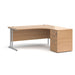 Dams International Desk with Pedestal EBS16RB 1,600 x 1,626 x 725 mm