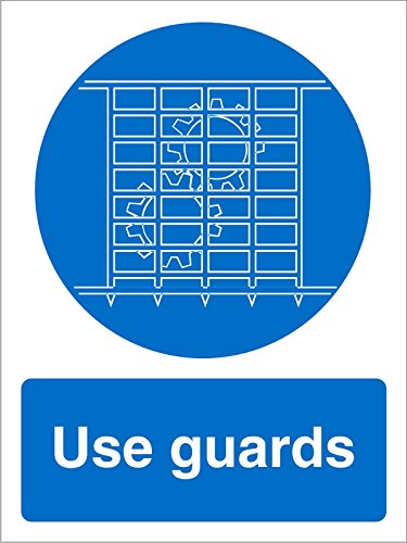 Mandatory Sign Use Guards vinyl 20 x 15 cm