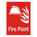Fire Point Sign Self Adhesive Vinyl 30 x 20 cm