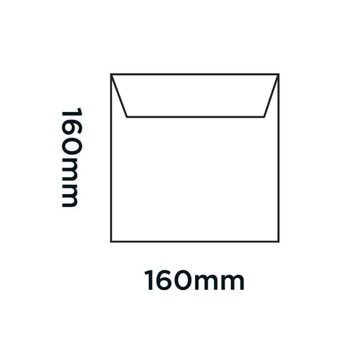 Creative Senses Envelopes Non standard 160 (W) x 160 (H) mm Adhesive Strip White 100 gsm Pack of 500