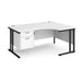 Dams International Right Hand Ergonomic Desk MC16ERP2KWH 1,600 x 1,200 x 725 x 800 - 990 mm