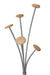 Alba Coat Stand 5 Hooks Silver 38 x 350 x 1870mm