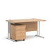 Dams International Straight Desk with 2 Drawer Pedestal SBWH214B 1,400 x 800 x 725 mm