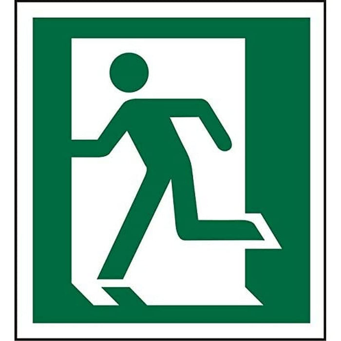 Fire Exit Sign Left Arrow Plastic 10 x 10 cm