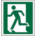 Fire Exit Sign Left Arrow Plastic 10 x 10 cm