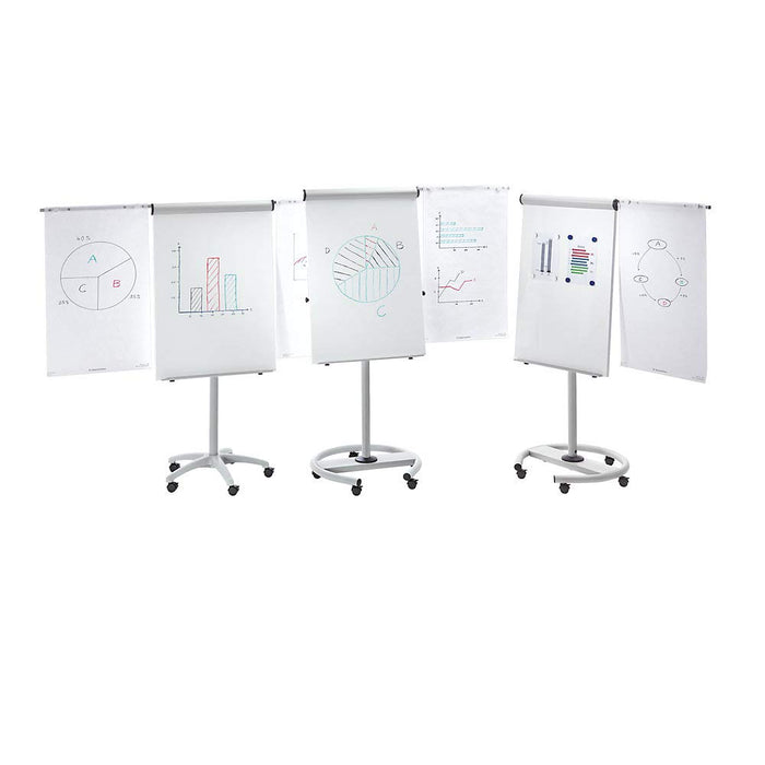 Rocada Visualline Mobile Magnetic Flipchart with 2 Arms 680x1040mm - 616K