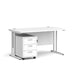 Dams International Straight Desk with 3 Drawer Pedestal SBWH314WH 1,400 x 800 x 725 mm