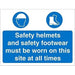 Site Sign Helmets & Shoes PVC 30 x 40 cm