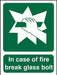 Exit Sign Break Bolt Plastic 20 x 30 cm