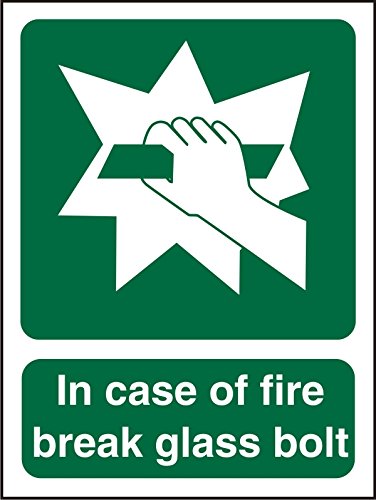 Exit Sign Break Bolt Vinyl 20 x 30 cm