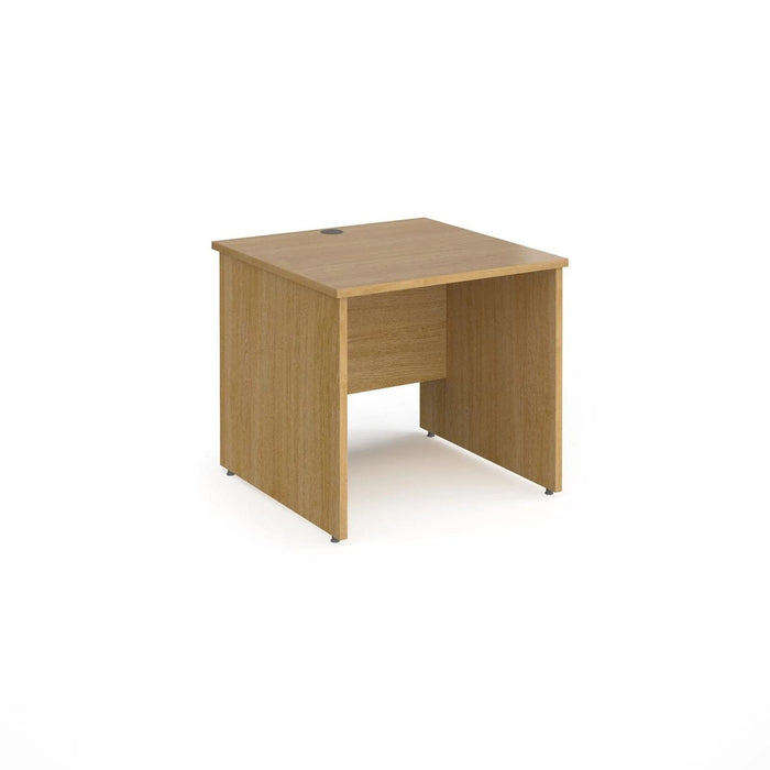 Dams International Rectangular Straight Desk with Oak finish MFC Top, Panel Legs Contract 25 800 x 800 x 725mm