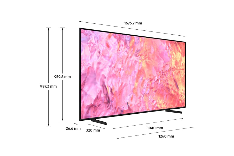 Samsung Q60C 75 Inch QLED 4K HDR 3 x HDMI Ports 2 x USB Ports Smart TV