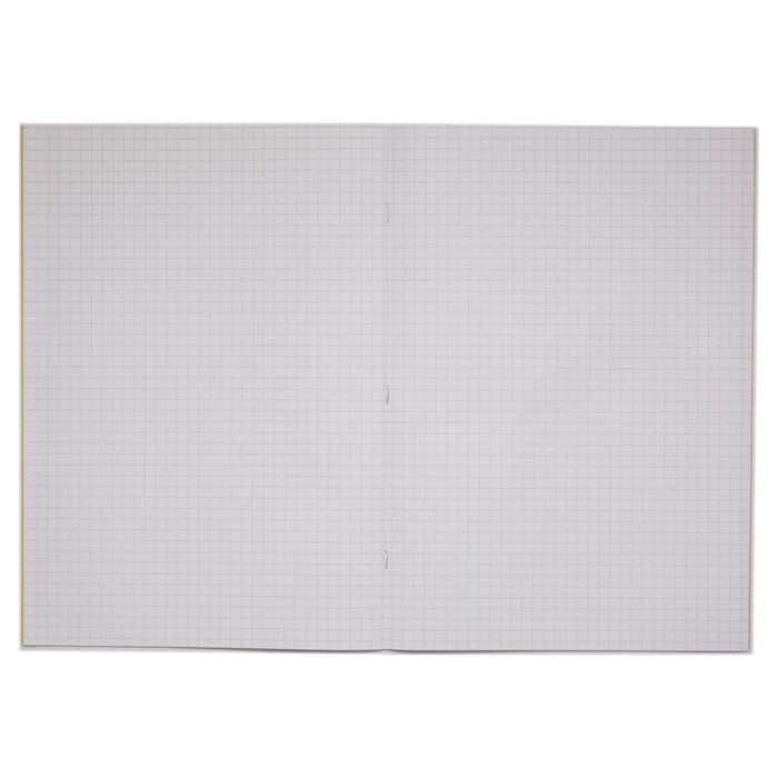 Rhino 13 x 9 A4+ Oversized Exercise Book 40 Page 7mm Squared Yellow (Pack 100) - VDU024-300-2