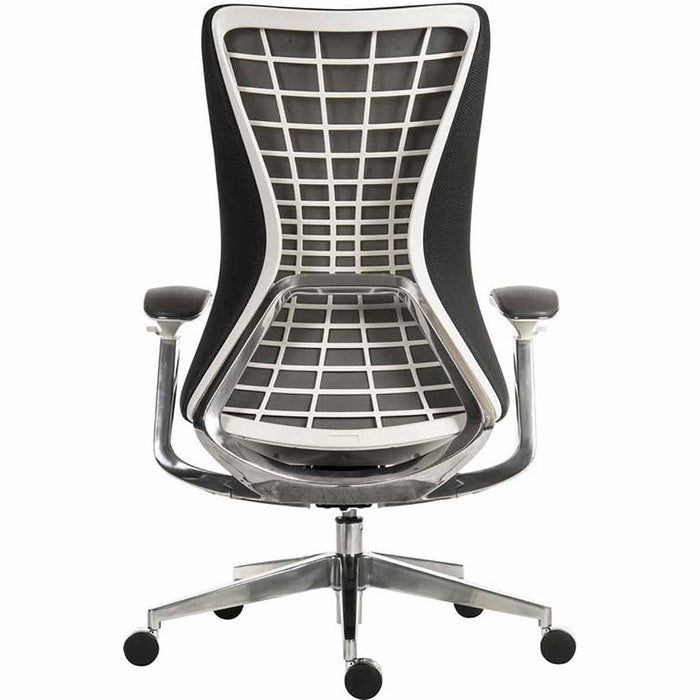 Quantum Mesh Back Executive Chair Chair Black with White Frame - 6966WHI