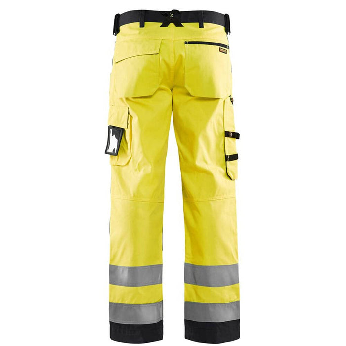 BLÅKLÄDER Trousers 15661811 Cotton, PL (Polyester) Yellow, Black Size 46R