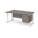 Dams International Wave Desk MC16WLP3WHGO 1,600 x 725 x 800 - 990 mm
