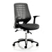 Dynamic Tilt & Lock Task Operator Chair Folding & Removable Arms Relay Black Back, Maringa Teal Seat Without Headrest Medium Back