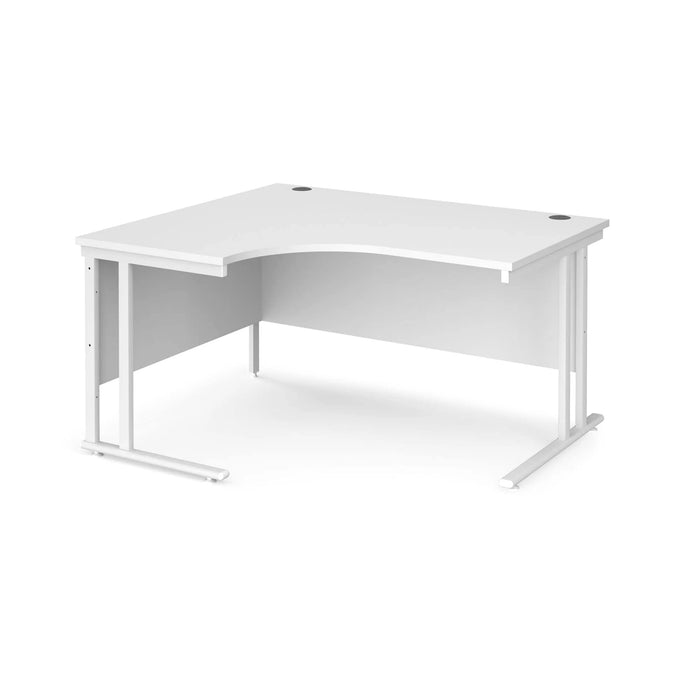 Dams International Ergonomic Left Handed Desk Maestro White 1,400 x 1,200 x 725 mm
