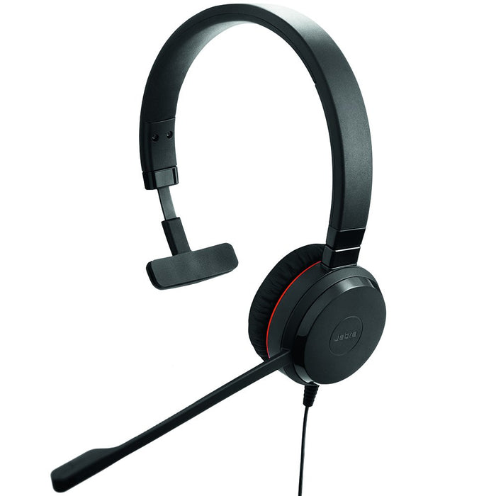 Jabra Evolve 30 II MS Mono Wired Over-the-head Headset Telephone Headset Over-the-head with Noise Cancellation USB Type-A, 3.5 mm Jack with Microphone Black