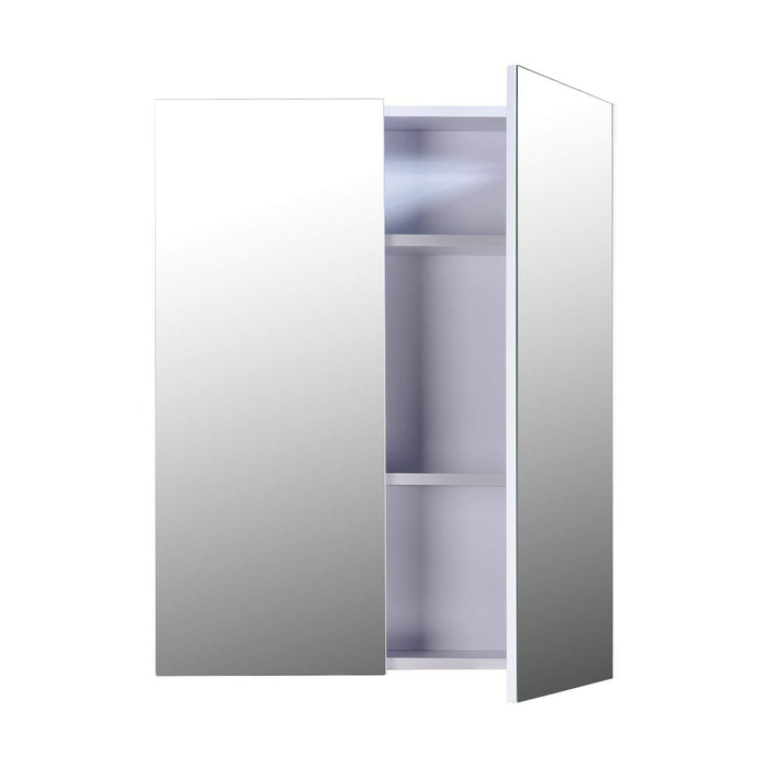 HOMCOM Mirror Cabinet 811-032 Glass, MDF White 600 mm x 150 mm x 750 mm