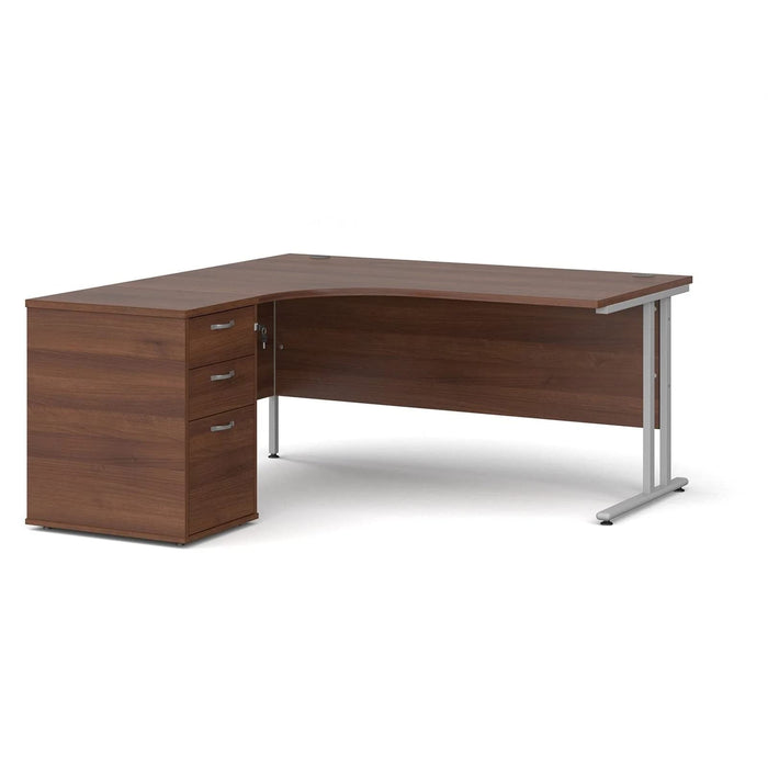 Dams International Desk with Pedestal EBS16LW 1,600 x 1,626 x 725 mm