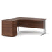 Dams International Desk with Pedestal EBS16LW 1,600 x 1,626 x 725 mm
