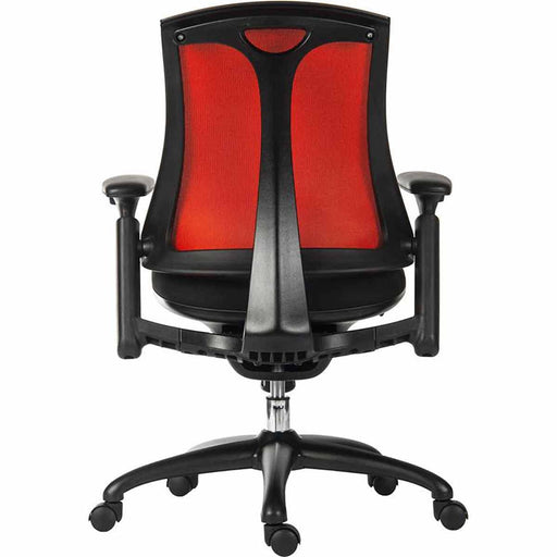 Rapport Mesh Back Executive Office Chair with Fabric Seat Red/Black - 6964RED