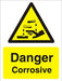 Warning Sign Corrosive Plastic 30 x 20 cm