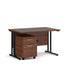 Dams International Straight Desk with 2 Drawer Pedestal SBK212W 1,200 x 800 x 725 mm