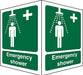 First Aid Sign Emergency Shower Plastic 20 x 15 cm