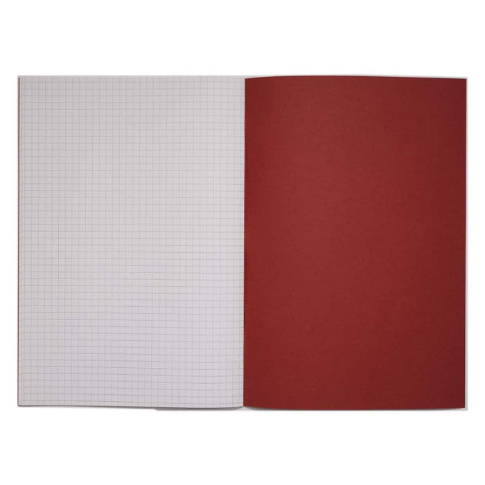Rhino 13 x 9 A4+ Oversized Exercise Book 40 Page 7mm Squared Red (Pack 100) - VDU024-310-4