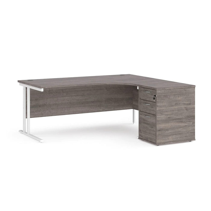 Dams International Desk with Pedestal EBWH18RGO 1,800 x 1,626 x 725 mm