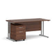 Dams International Straight Desk with 2 Drawer Pedestal SBS216W 1,600 x 800 x 725 mm