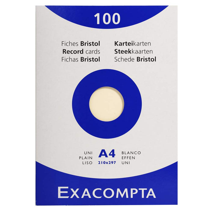 Exacompta Index Cards 13356E A4 Ivory 21.3 x 30 x 2.5 cm