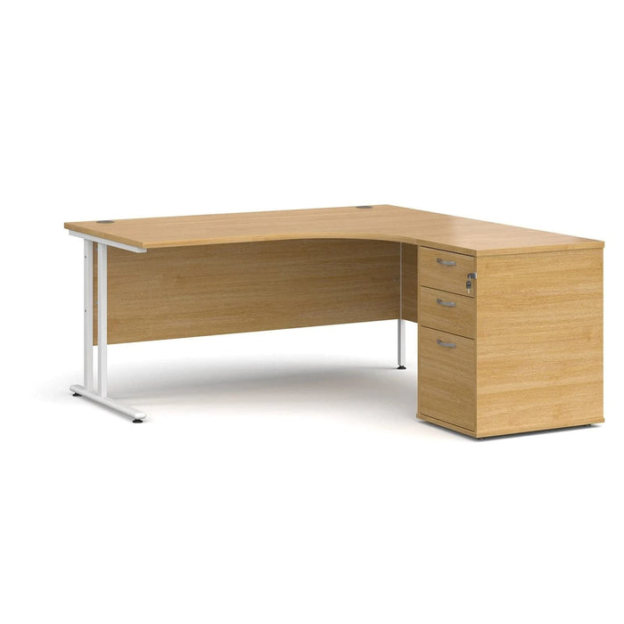 Dams International Desk with Pedestal EBWH16RO 1,600 x 1,626 x 725 mm