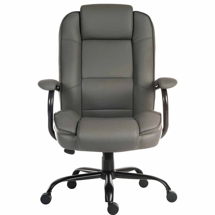 Goliath Duo Heavy Duty Bonded Leather Faced Executive Office Chair Grey - 6925GREY