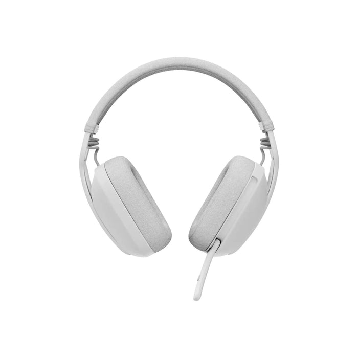Logitech Zone Vibe Wireless - Headset - full size - Bluetooth - wireless - USB-C via Bluetooth adapter - off-white - Certified for Microsoft Teams