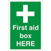 First Aid Sign First Aid Box Fluted Board 30 x 20 cm