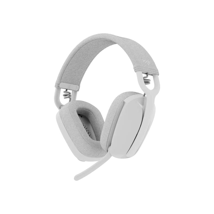 Logitech Zone Vibe Wireless - Headset - full size - Bluetooth - wireless - USB-C via Bluetooth adapter - off-white - Certified for Microsoft Teams